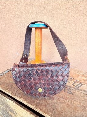 Bed Stu Manny Woven Leather Fanny Pack Belt